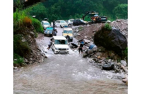 Waterlogging after rainfall